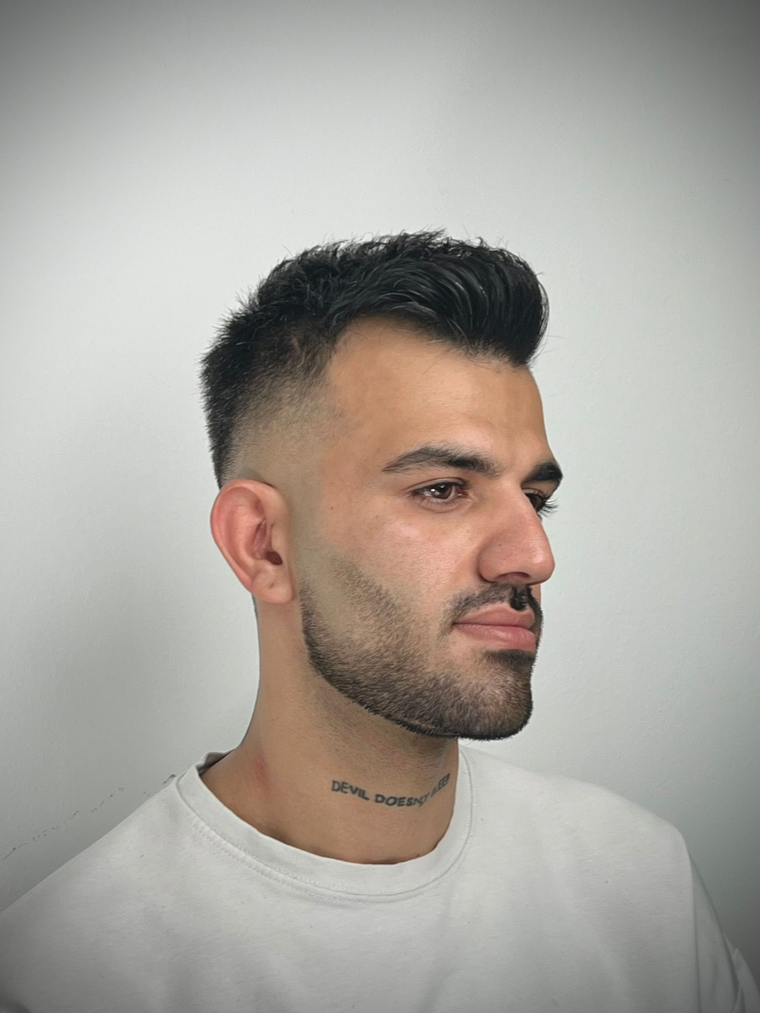 High Taper Fade with Textured Top